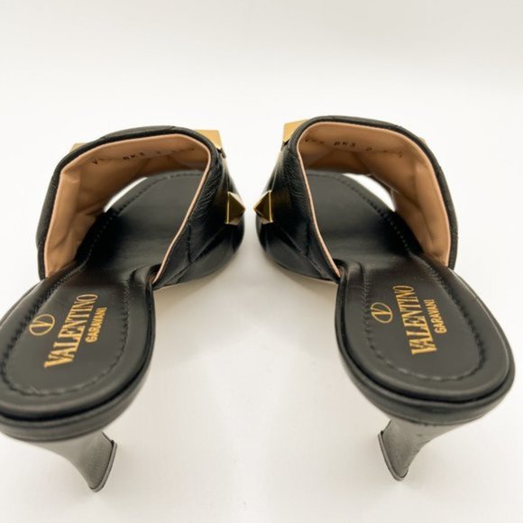 Valentino Garavani Roman Stud Sandal In Quilted NAPPA Black Leather 65 MM - Picture 10 of 15